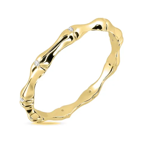 zirkon ring i forgyldt sølv