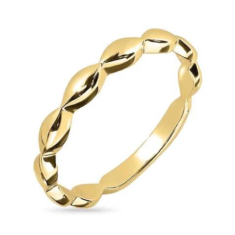 ring i forgyldt sølv