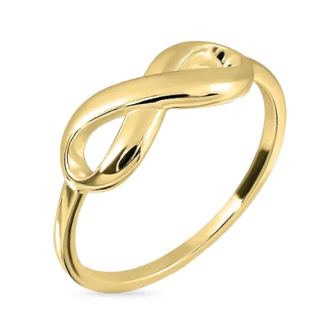 infinity ring i forgyldt sølv