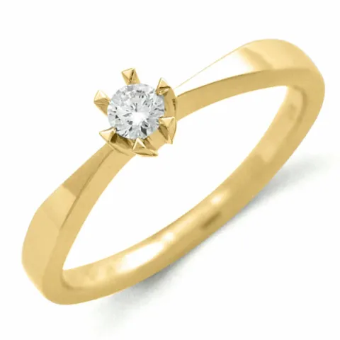 Kollektionsprøve diamant ring i 14 karat guld 0,09 ct