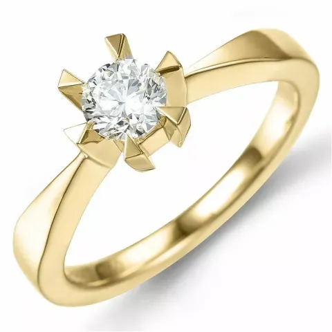 0,50 ct solitairering i 14 karat guld
