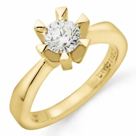 diamant ring i 14 karat guld 0,50 ct