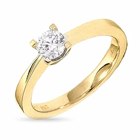 0,40 ct solitairering i 14 karat guld