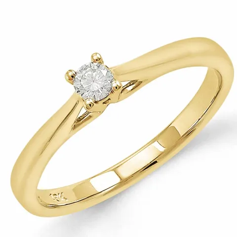 0,10 ct solitairering i 14 karat guld