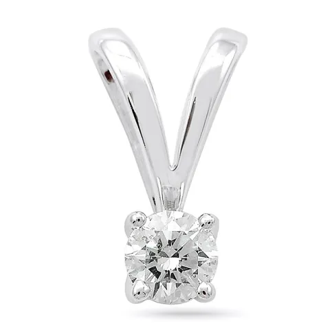 0,40 ct lab grown diamant solitairevedhæng i 14 karat hvidguld 0,40 ct