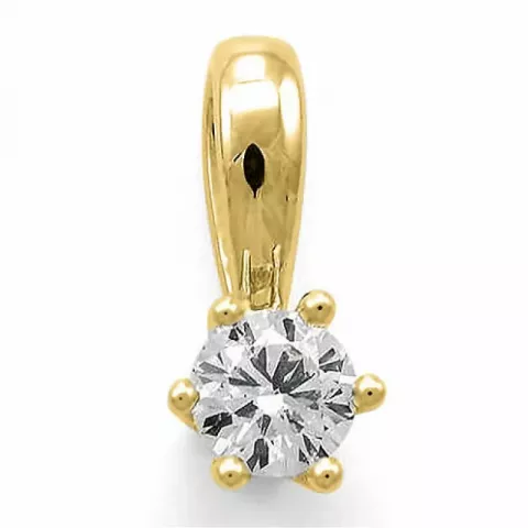 diamant solitairevedhæng i 14 karat guld 0,20 ct