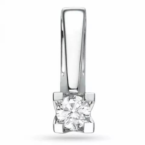 Kampagne - diamant vedhæng i 14 karat hvidguld 0,10 ct