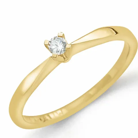 0,05 ct solitairering i 14 karat guld