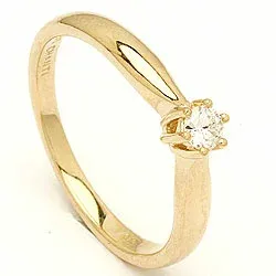 Diamant guld ring i 14 karat guld 0,10 ct