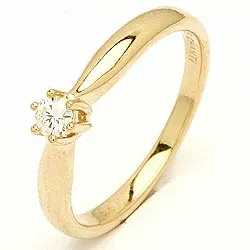 Diamant guld ring i 14 karat guld 0,10 ct