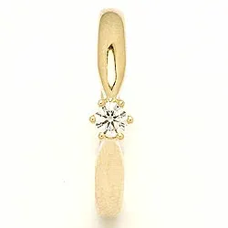 Diamant guld ring i 14 karat guld 0,10 ct