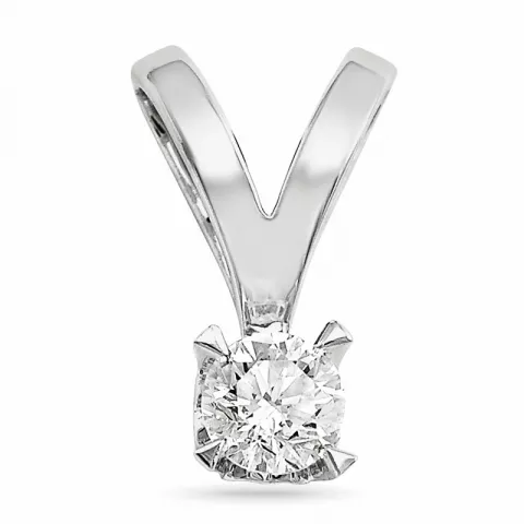 Kampagne - diamant vedhæng i 14 karat hvidguld 0,20 ct