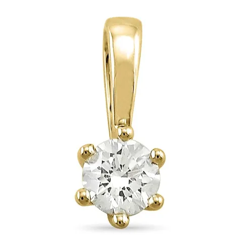 lab grown diamant solitairevedhæng i 14 karat guld 0,30 ct