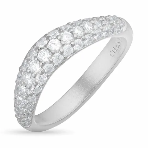 zirkon ring i sølv