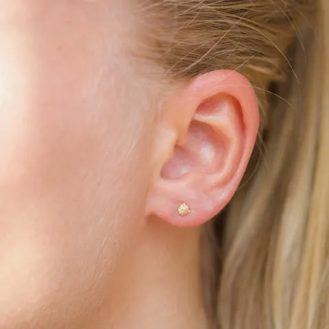 ørestikker i forgyldt sølv - Lumé Etched