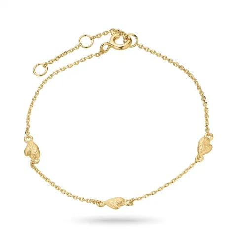 armbånd i forgyldt sølv 16 plus 3 cm x 3,75 mm