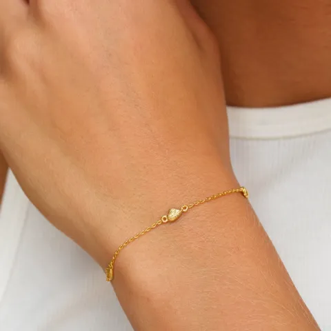armbånd i forgyldt sølv 16 plus 3 cm x 3,75 mm