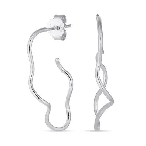 halvcreoler i sølv - Lumé Essence