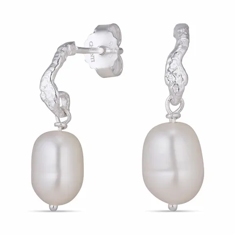 perle øreringe i sølv - Lumé Etched