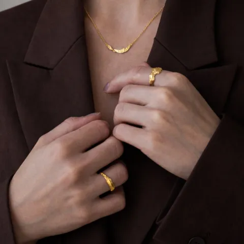 halskæde i forgyldt sølv - Lumé Etched