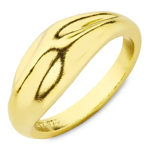 ring i forgyldt sølv