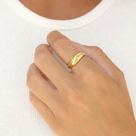 ring i forgyldt sølv