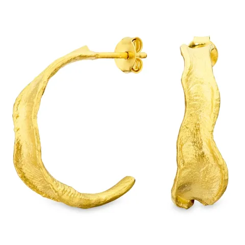 halvcreoler i forgyldt messing - Eliné