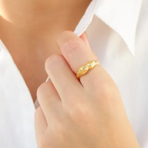 ring i forgyldt messing - Eliné