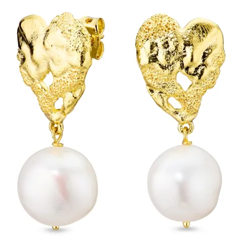 perle øreringe i forgyldt messing - Eliné