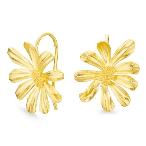 blomster øreringe i forgyldt messing - Eliné