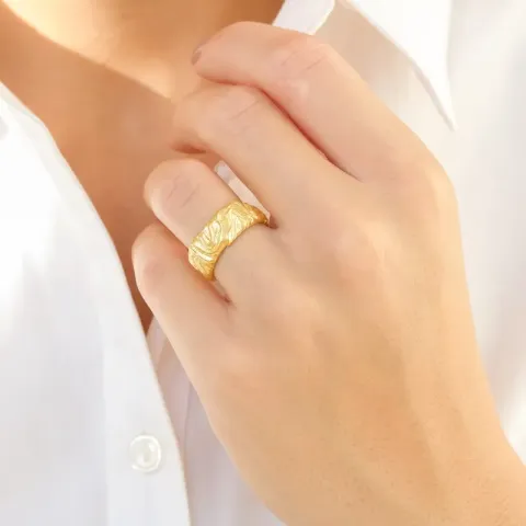 ring i forgyldt messing - Eliné