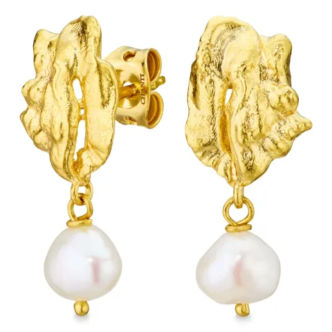 perle øreringe i forgyldt messing - Eliné