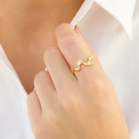 ring i forgyldt messing - Eliné