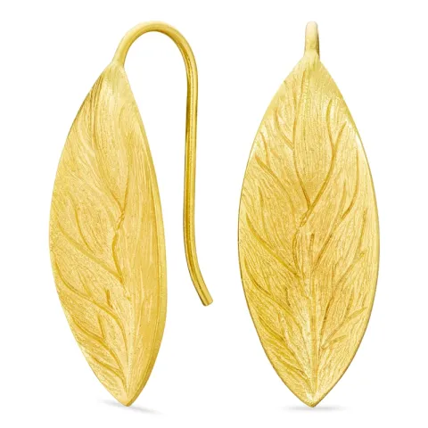 blad øreringe i forgyldt messing - Eliné