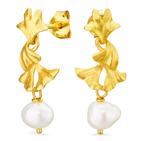 perle øreringe i forgyldt messing - Eliné