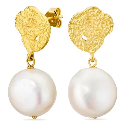 perle øreringe i forgyldt messing - Eliné