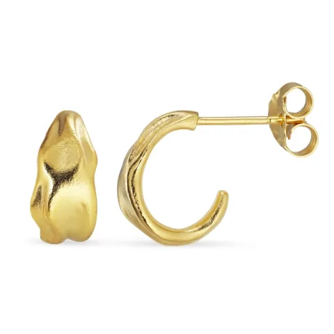 halvcreoler i forgyldt messing - Eliné