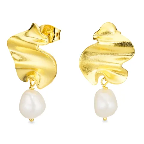 perle øreringe i forgyldt messing - Eliné