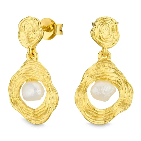 perle øreringe i forgyldt messing - Eliné