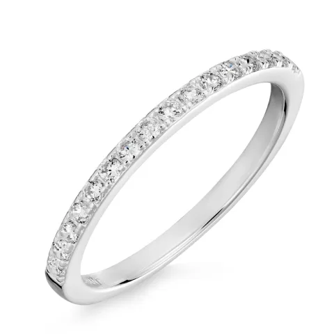 zirkon ring i sølv