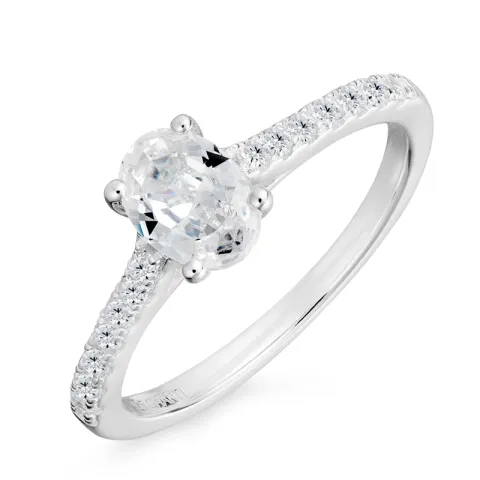 zirkon ring i sølv