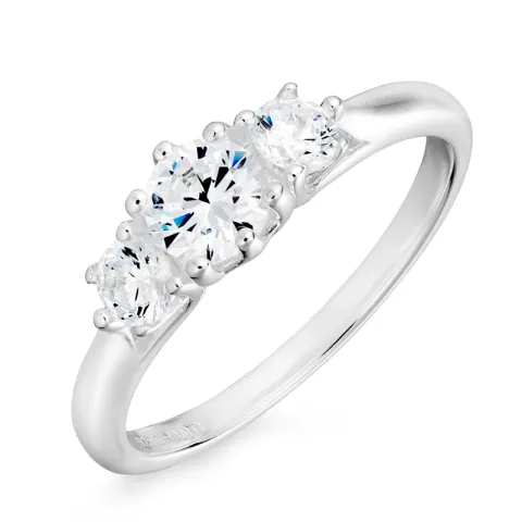 zirkon ring i sølv