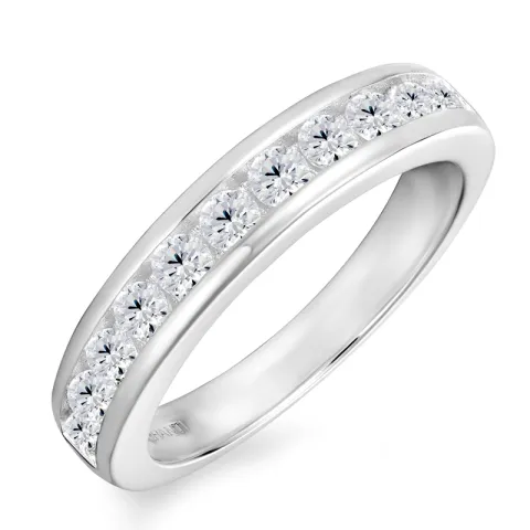 zirkon ring i sølv