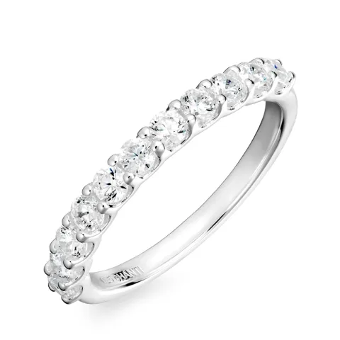 zirkon ring i sølv