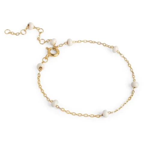 Enamel Lola Bold Daisy armbånd i forgyldt sølv farvede emalje