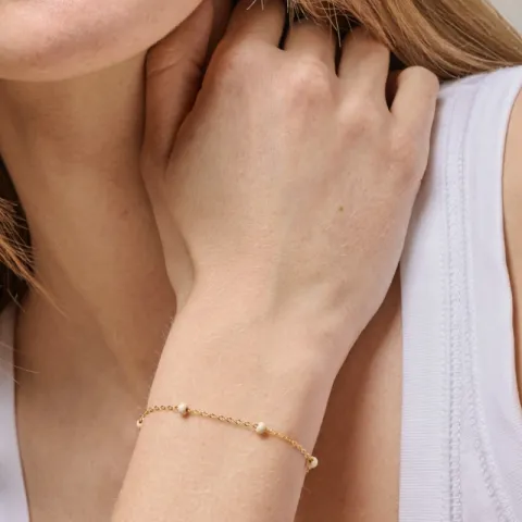 Enamel Lola Bold Daisy armbånd i forgyldt sølv farvede emalje