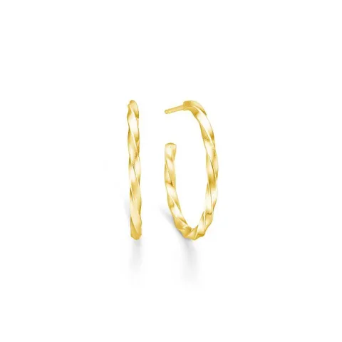 ID Fine IDH001GD hoops i forgyldt sølv