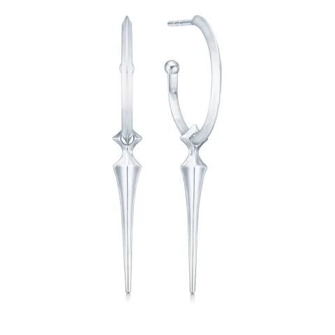 ID Fine IDH005SL Spear hoops i sølv