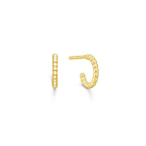 ID Fine IDH016GD Bubbly mini hoops i forgyldt sølv