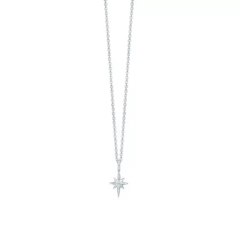 ID Fine IDN018SL Guiding Star halskæde i sølv hvid zirkon